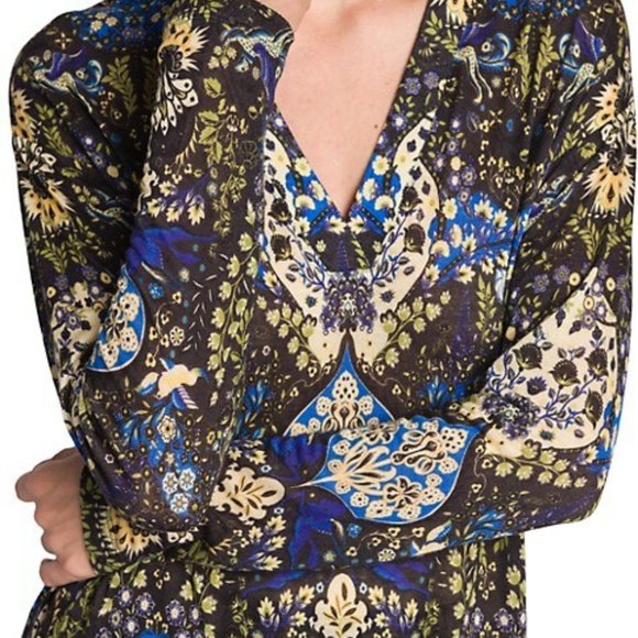 NWT$620 ETRO Artemis Jersey Sweater Black Ornamental-print V-neck jumper 46 / 10 - Picture 4 of 15